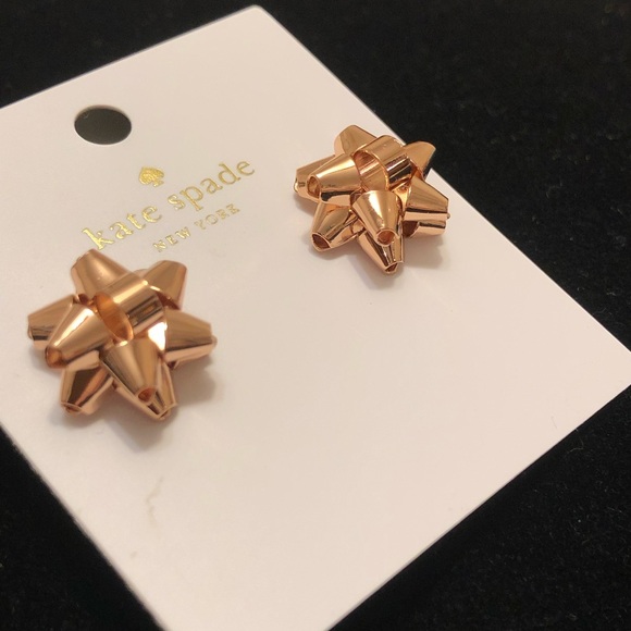 🍃🌸 Kate Spade Bow Rose Gold Earrings 🌸🍃 - Picture 9 of 12